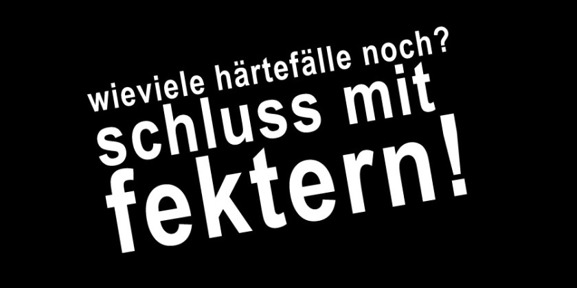 schluss mit fektern! schluss mit fektern!