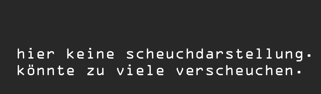 aus rücksicht auf leserInnen