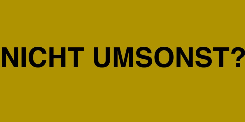 nichtumsonst bernhard jenny