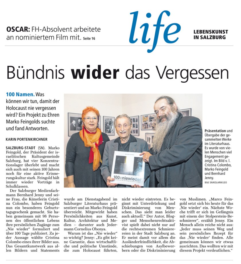 karin portenkirchner (sn) über unsere aktion