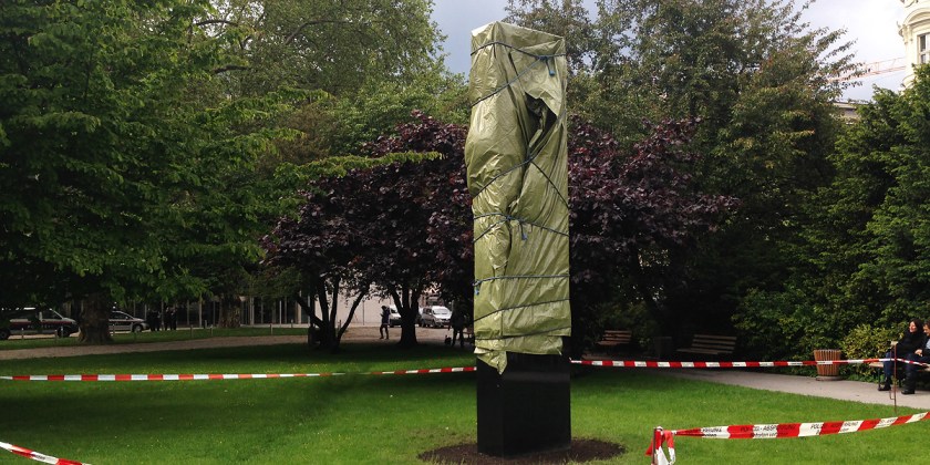 euthanasie mahnmal – zerstört in der nacht auf den 14.5.2014 foto: bernhard jenny