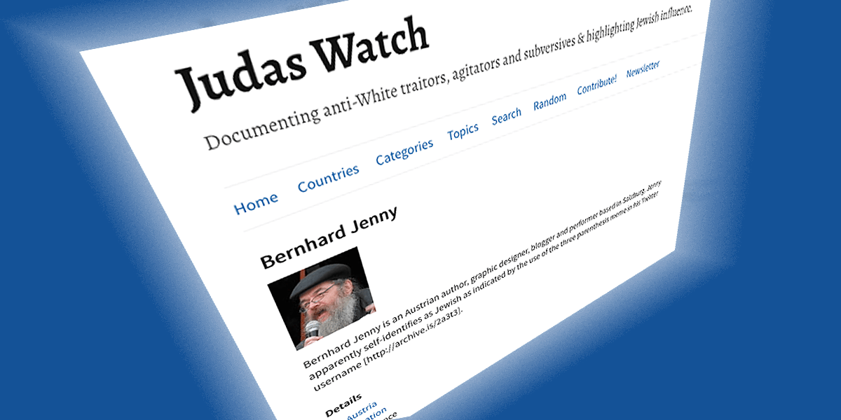 antisemitische hetzseite „judas watch“ stellt mich in gute&nbsp;gesellschaft