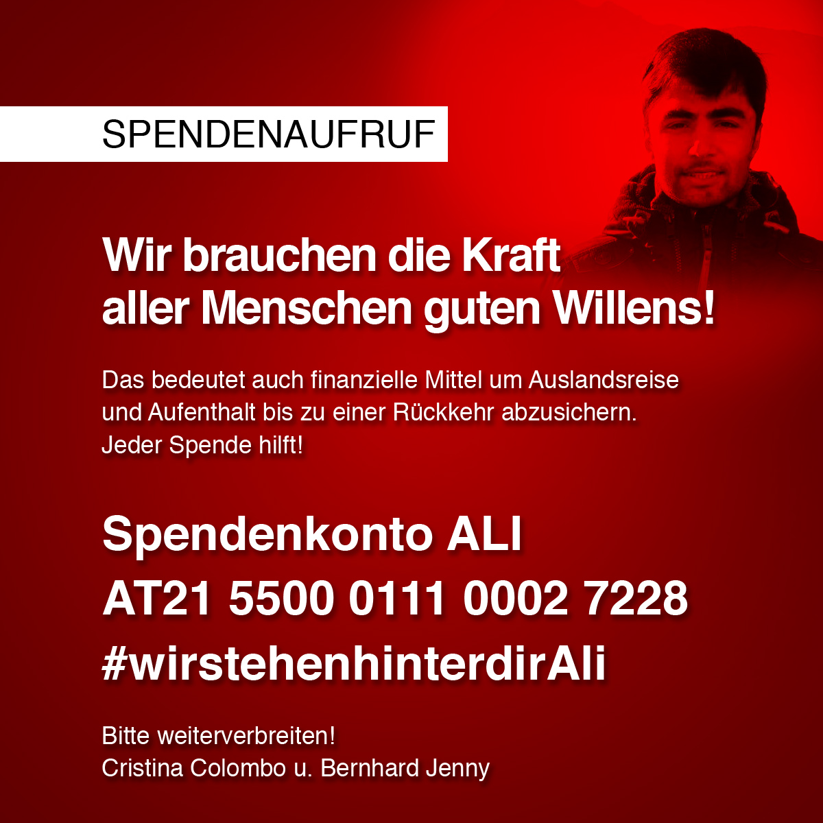 aufruf spenden ali wajid