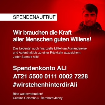 aufruf spenden ali wajid