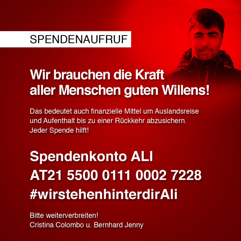 aufruf spenden ali wajid