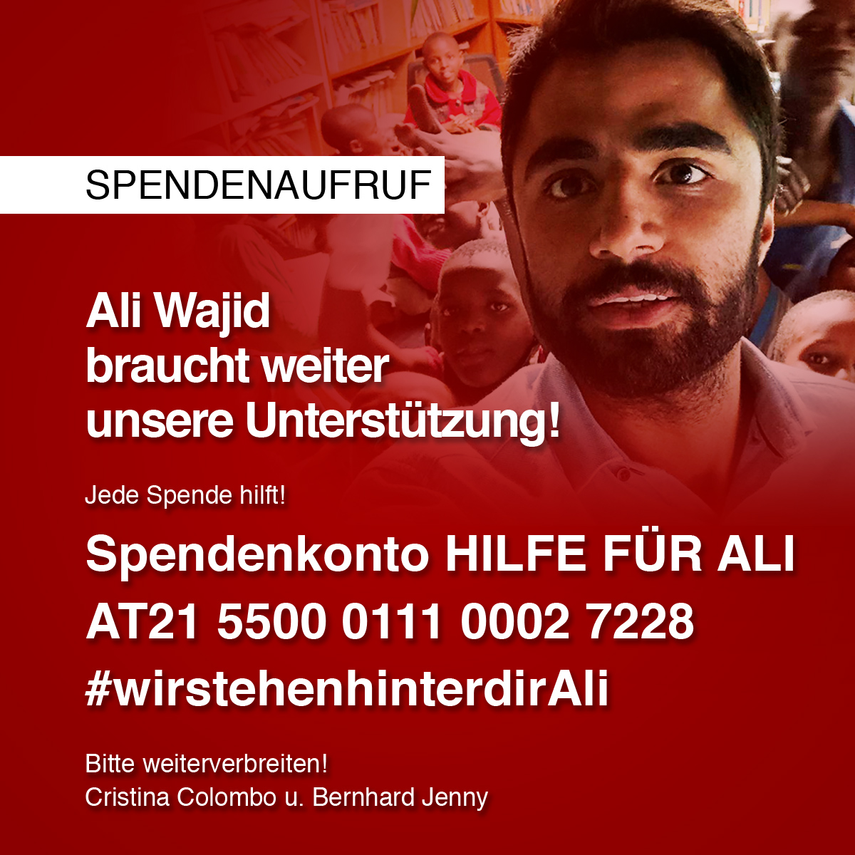 aufruf spenden ali wajid neu