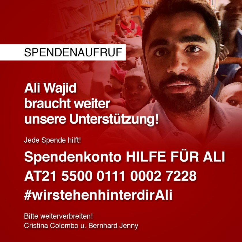 aufruf spenden ali wajid neu